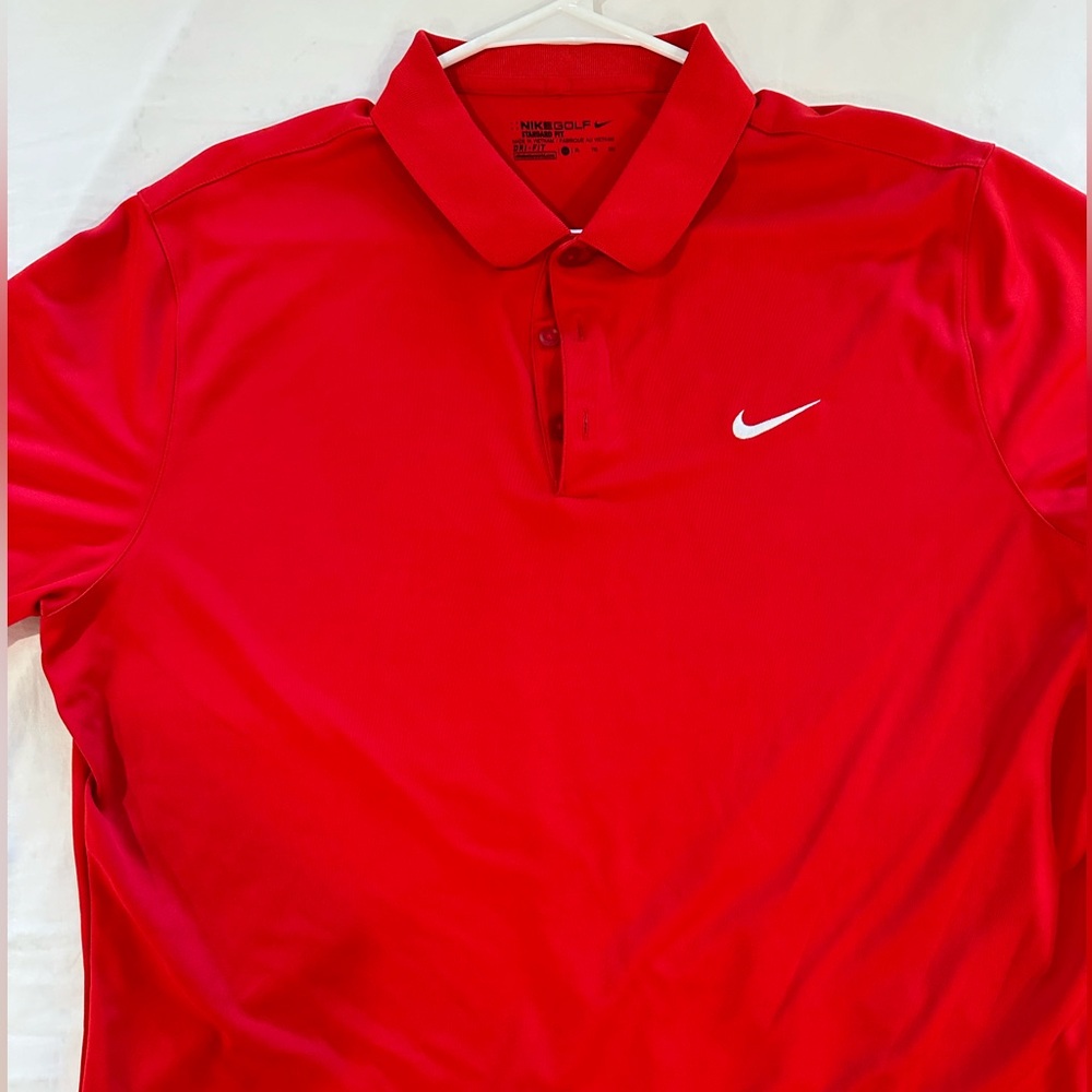 Like new, Red Men’s Dri-Fit Nike Golf Polo, Red, XL